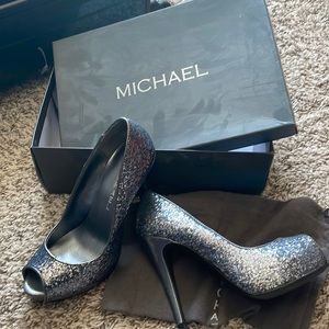 Sparkle MICHAEL open toe heels